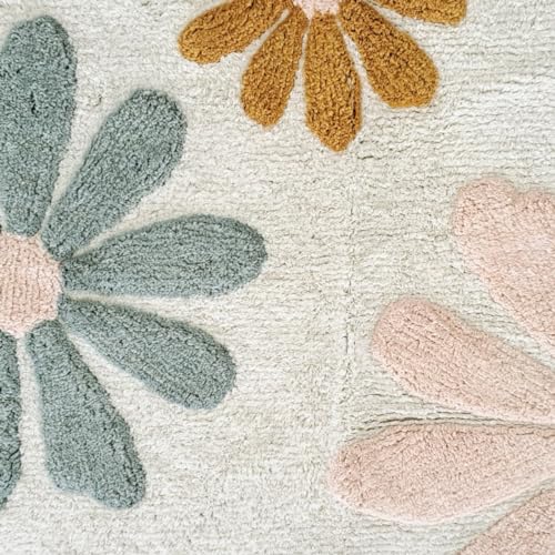 Levasseur Kids Flowers tapis enfant coton 60x90