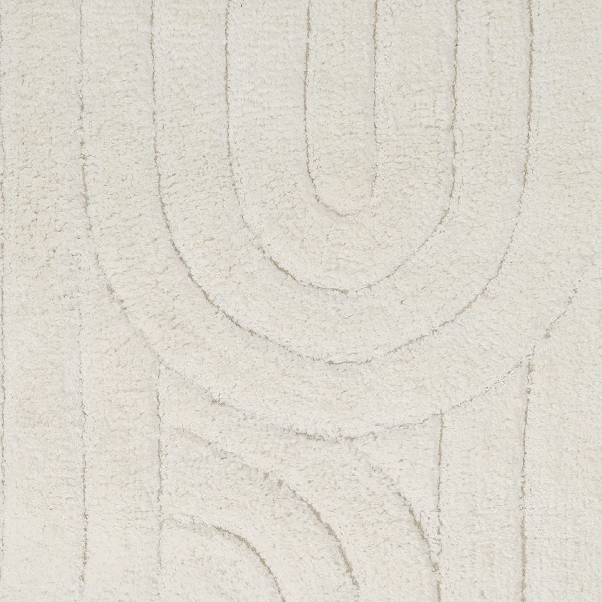 LEVASSEUR Tapis de Bain 60x120cm Arc Rétro Ivoire