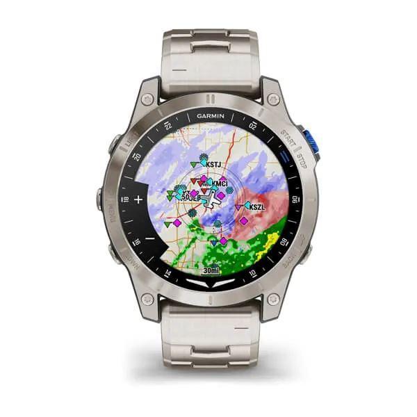 Garmin D2 Mach 1 Montre Aviateur GPS Titane AMOLED