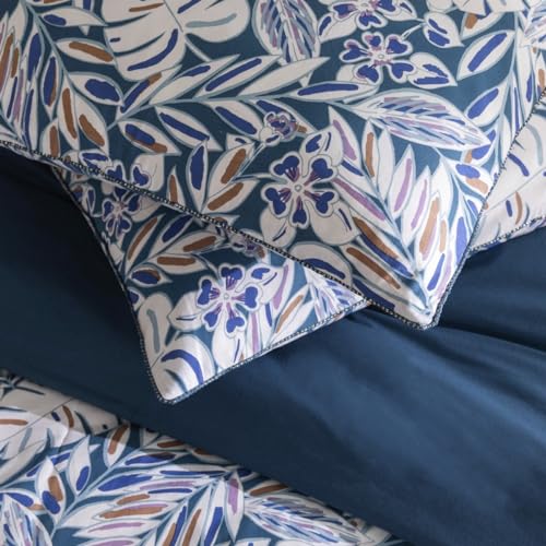 LEVASSEUR Nouk parure de lit coton bleu 260x240cm vegetal