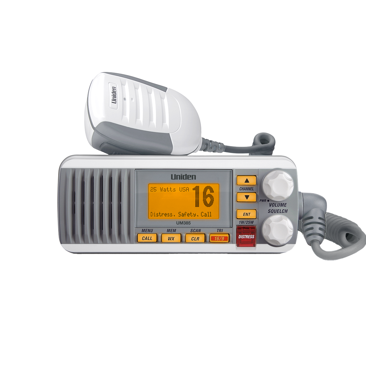 Uniden UM385 radio VHF marine fixe DSC blanc noir