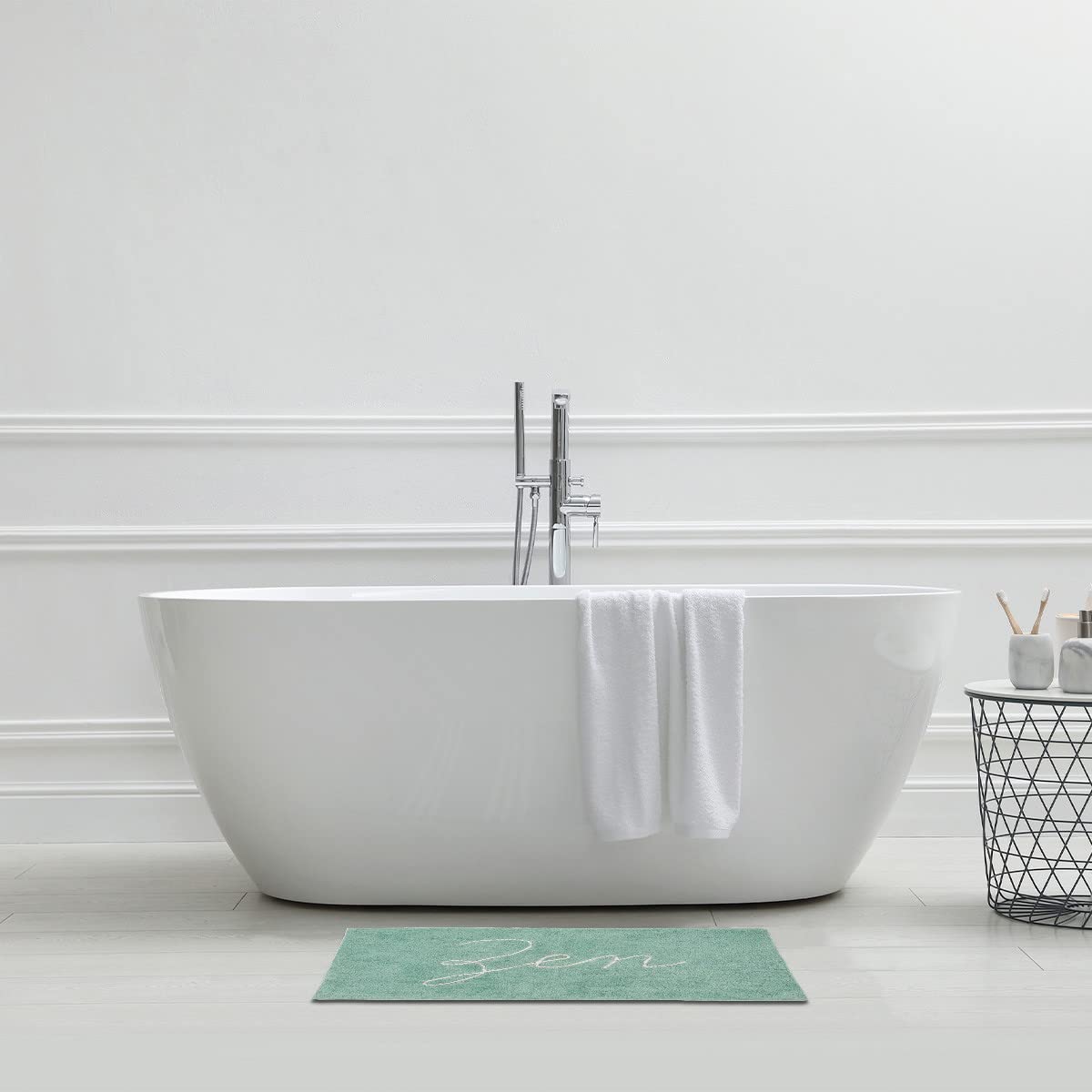 LEVASSEUR Zen Tapis de Bain Coton Vert 50x80cm