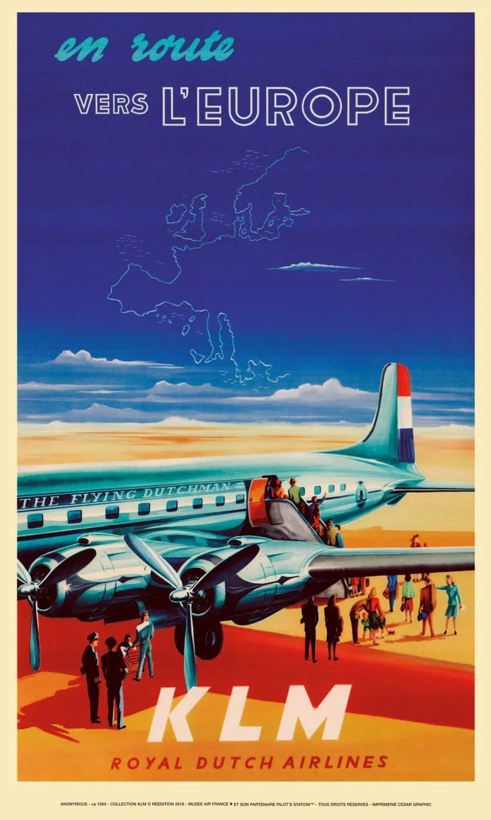 La Boutique du Pilote AK04 Europe affiche 50x70 Air France