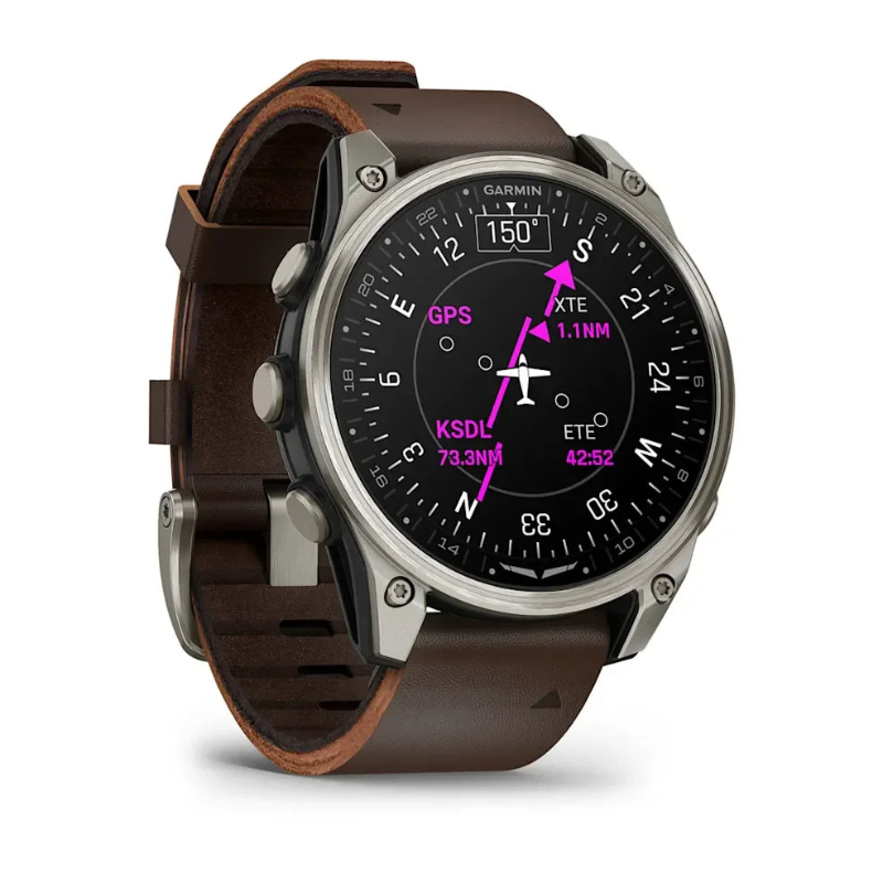 Garmin D2 Mach 2 47mm montre aviateur cuir AMOLED