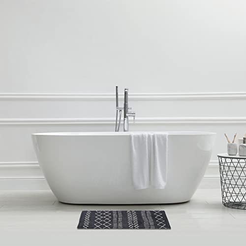Levasseur Coton Tapis de Bain Anthracite 50x80cm Tufté