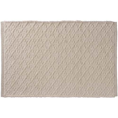 Levasseur Bohemian tapis de bain 50x80 cm écru coton