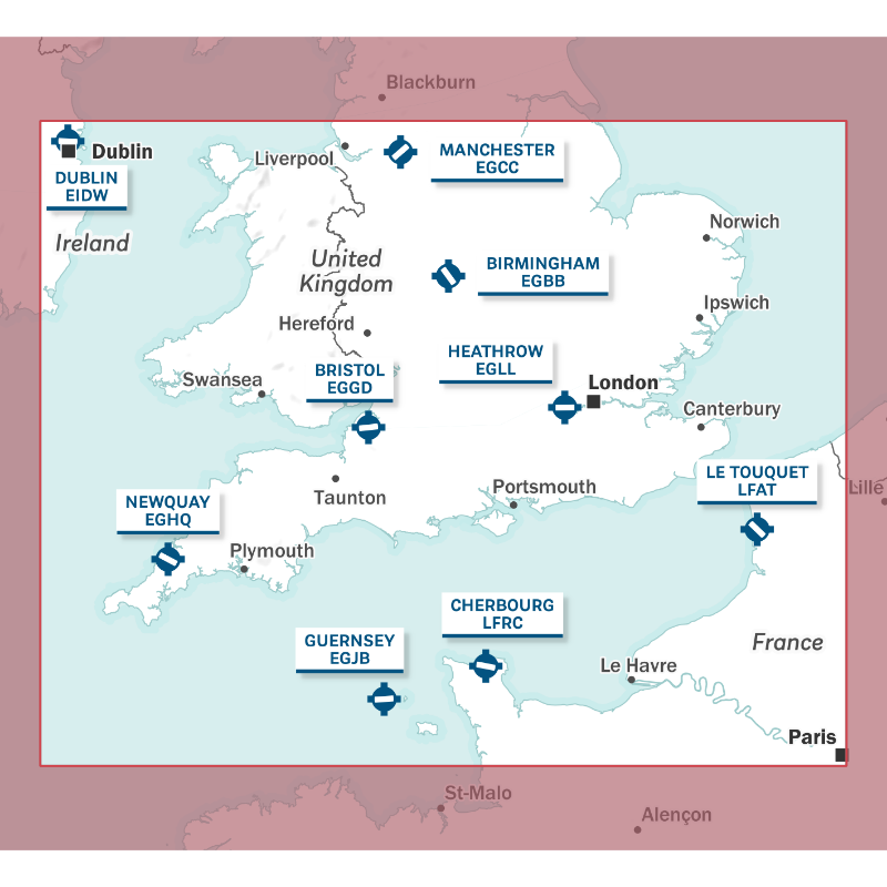 La Boutique du Pilote Carte Air Million Sud Angleterre 2026 1/500 000