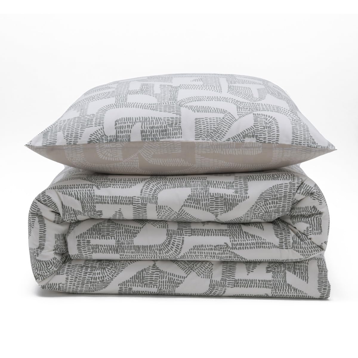 Levasseur Linge de lit Maya parure de lit coton vert 240x220