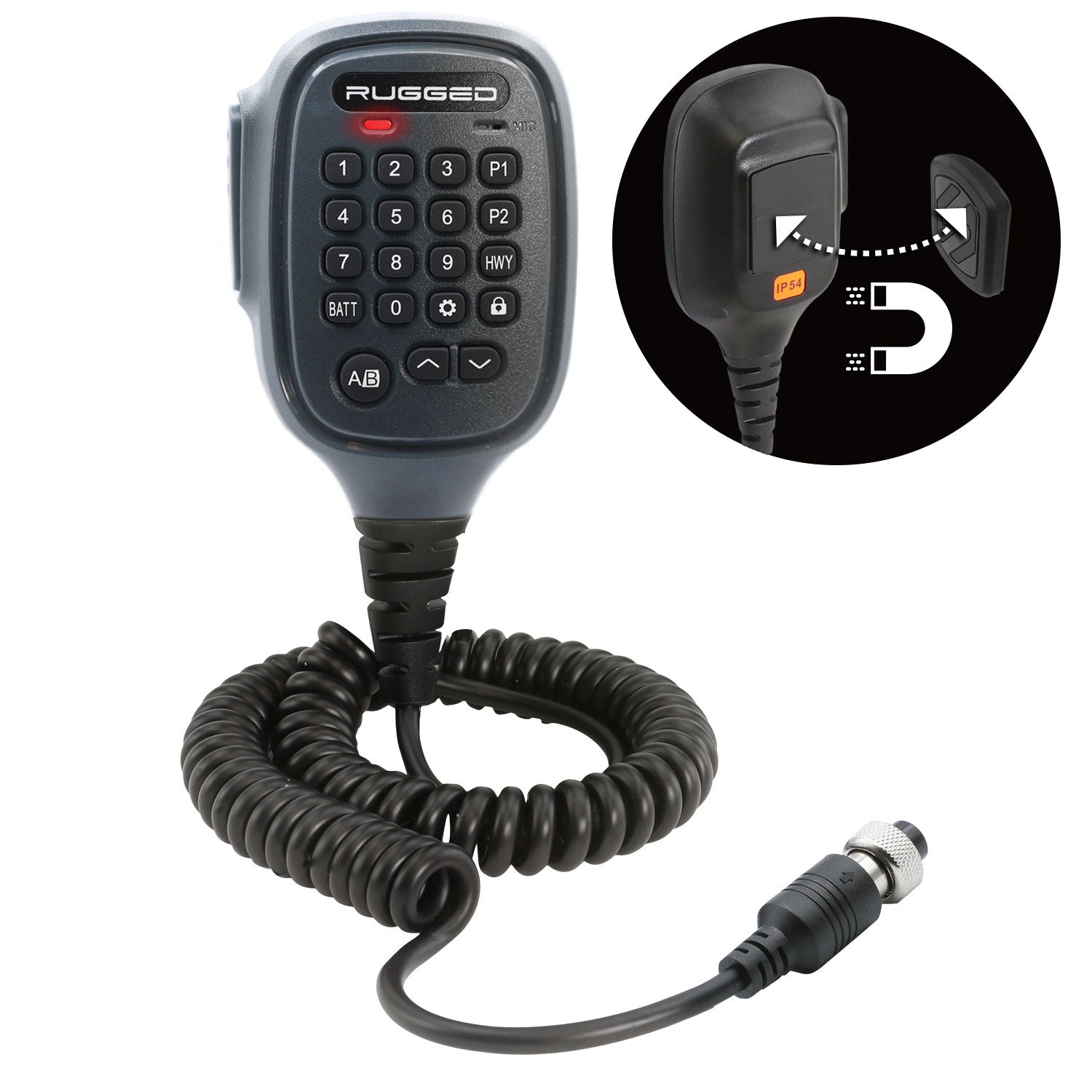Rugged Air G1 Micro main radio mobile avec MagicMount