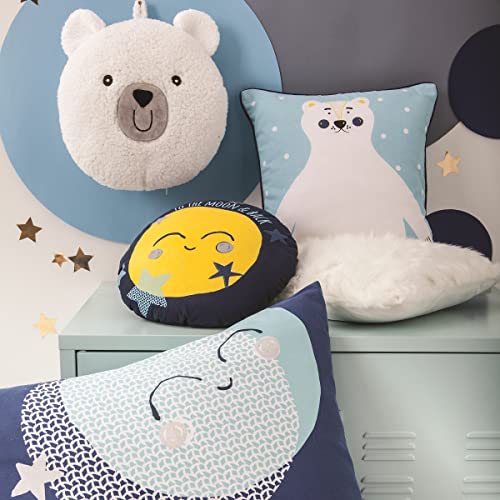 Levasseur Kids Coussin enfant Ours bleu 40x40cm coton