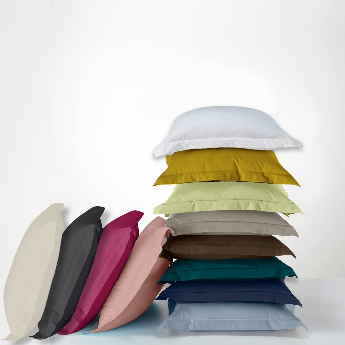 Levasseur Linge de lit parure housse de couette coton uni + taies