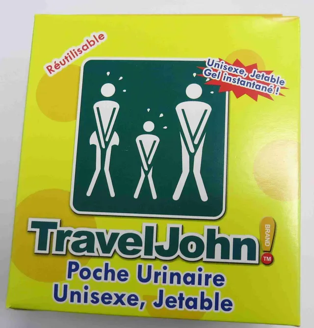 TravelJohn sachets urinoirs sac portable boîte de 3