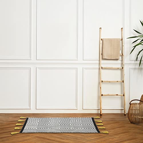 Levasseur Sol tapis de bain coton tissé ethnique 50x80cm