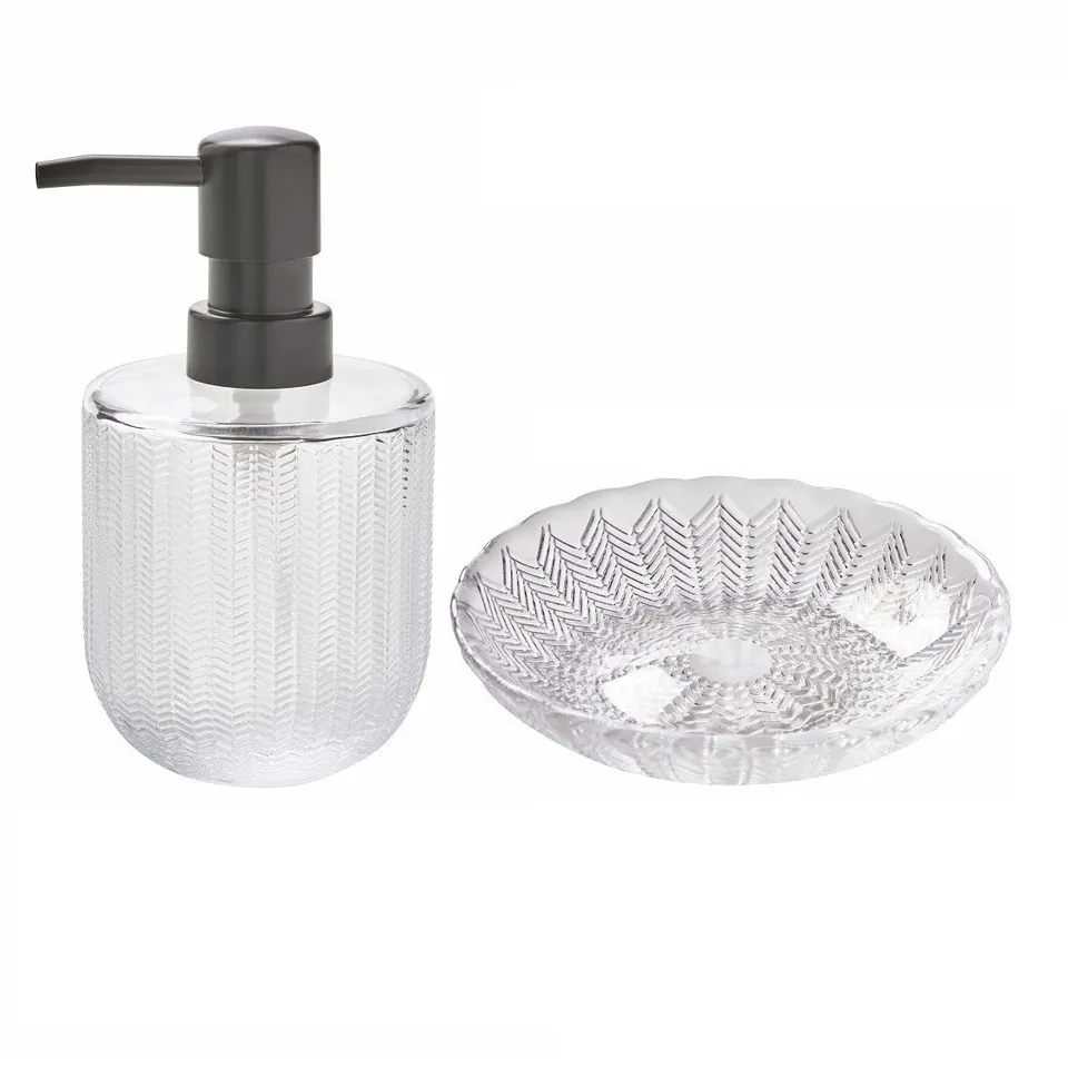 LEVASSEUR Ella Set Salle de Bain Verre Transparent 2 Pièces