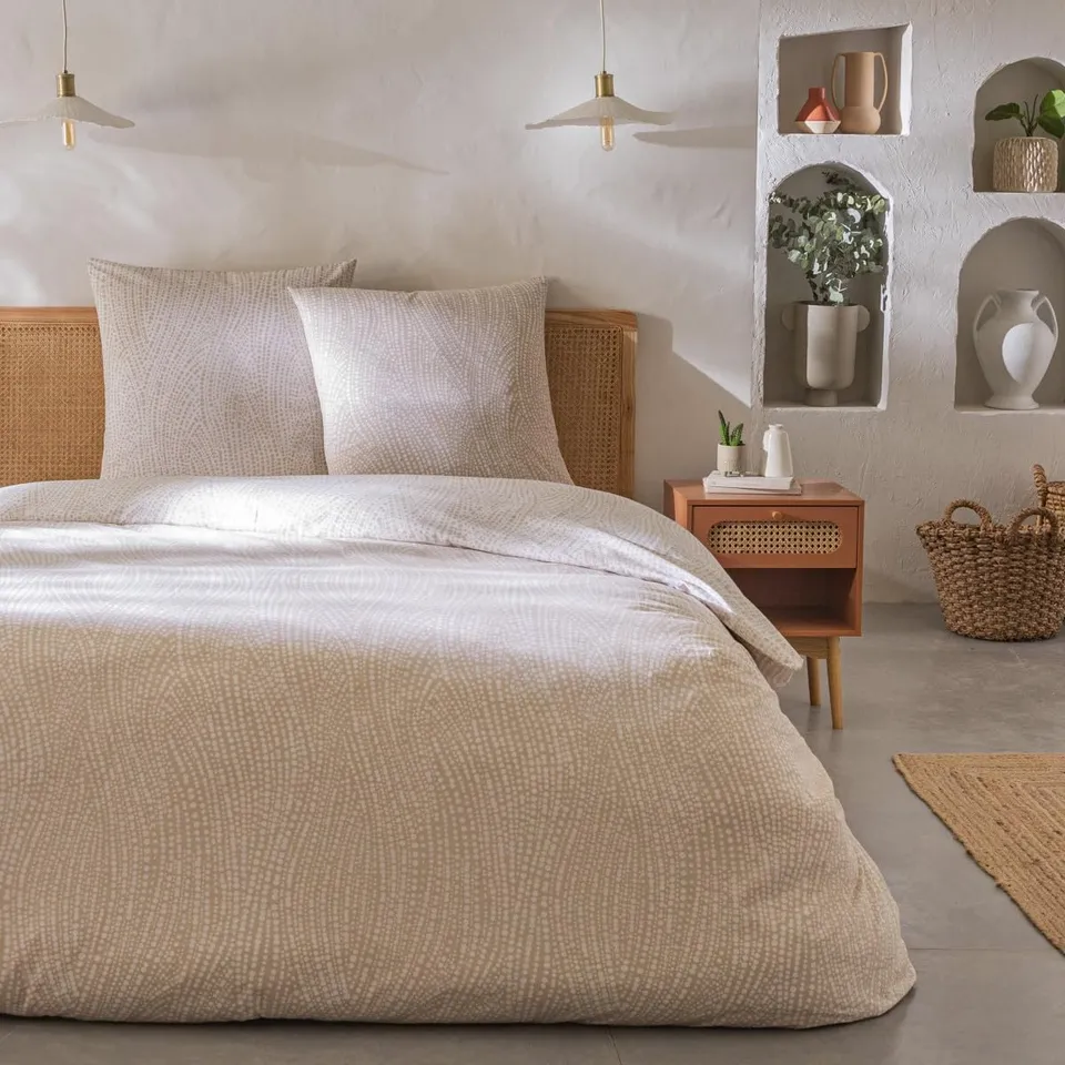 Levasseur Nairobi parure de lit beige 240x220cm coton
