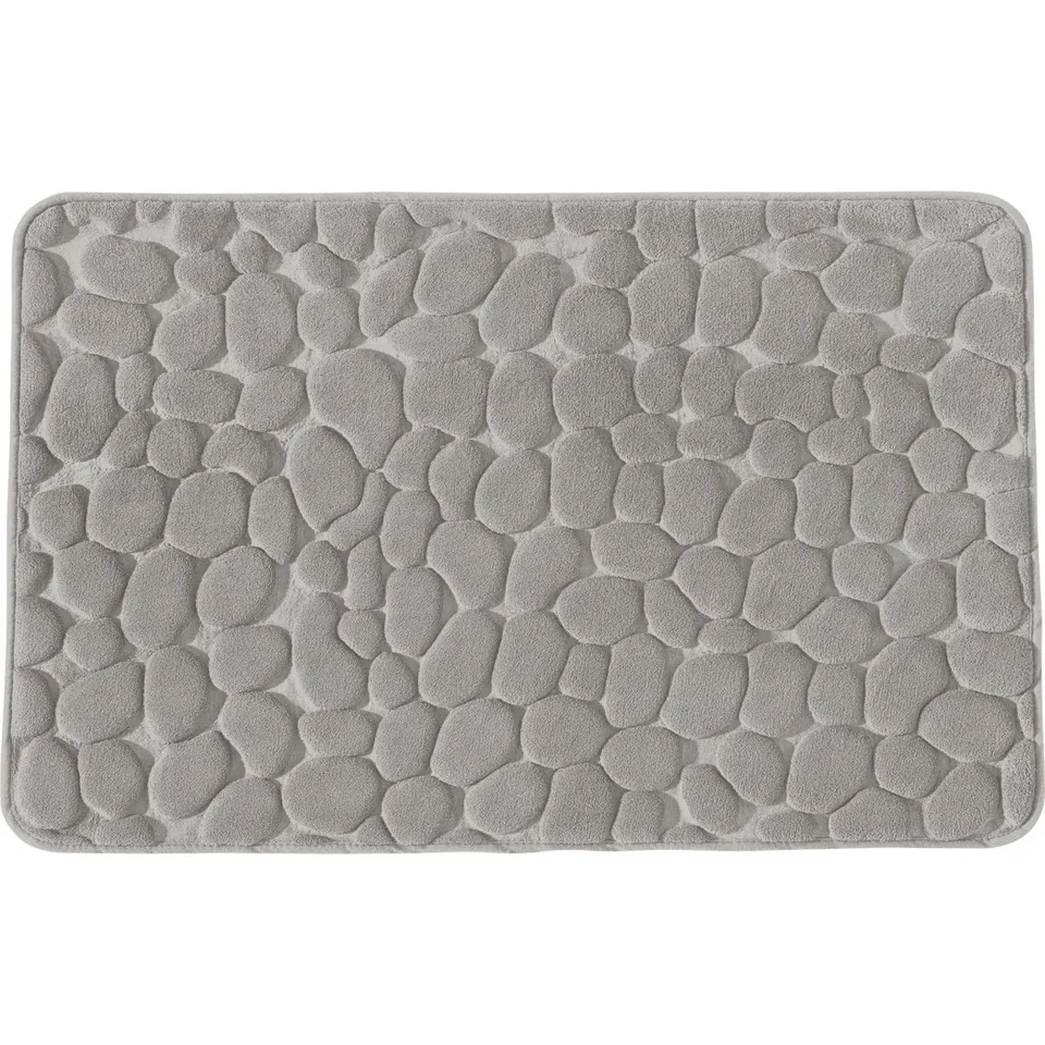 Levasseur Galet Tapis de Bain Mémoire de Forme Perle 50x80 Antidérapant