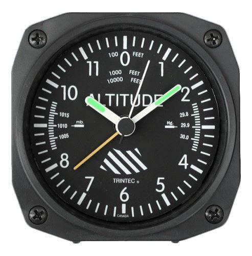 Réveil altimètre pendule quartz 8,5cm déco cockpit