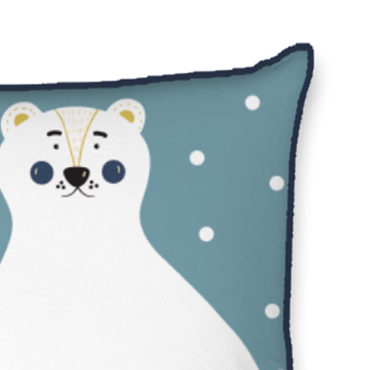 Levasseur Kids Coussin enfant Ours bleu 40x40cm coton