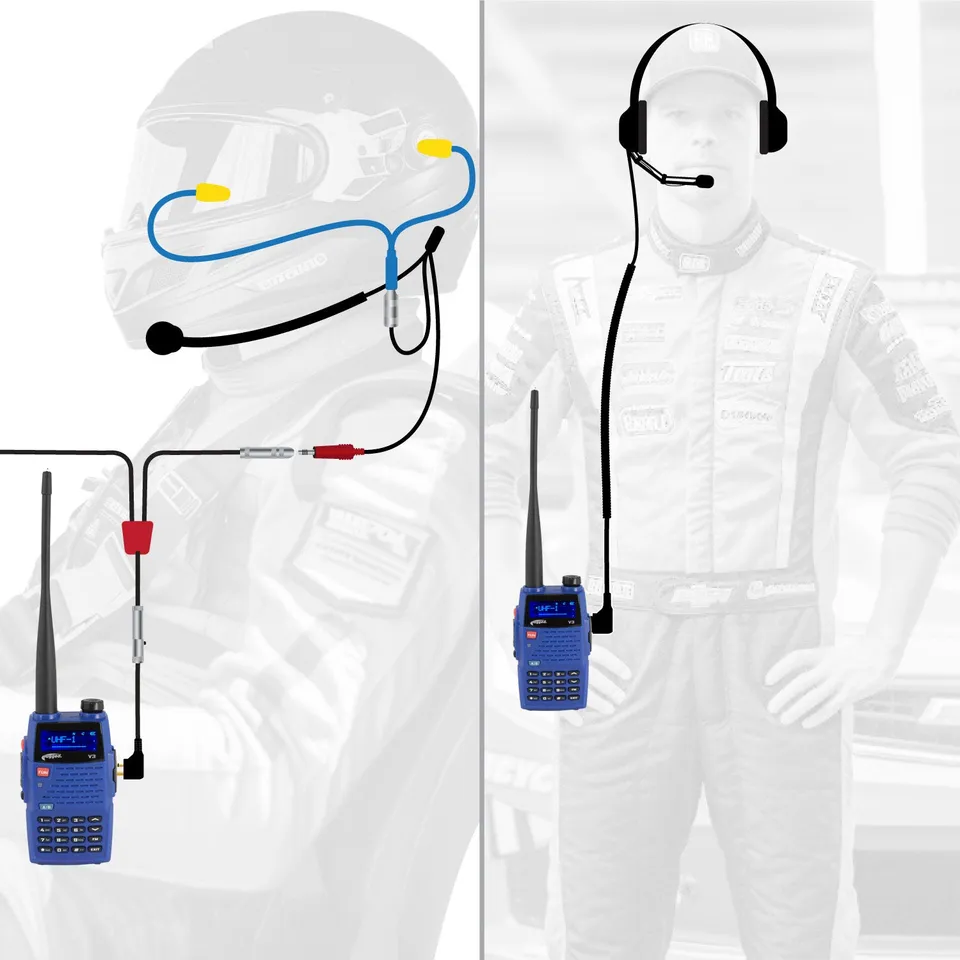 Rugged Air NASCAR Kit Pilote et Chef Radio V3 Analogique H41