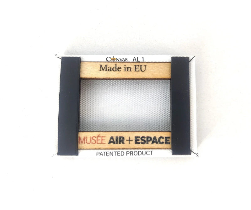 La Boutique du Pilote Lapin magnet canevas oiseau blanc 7x5 cm