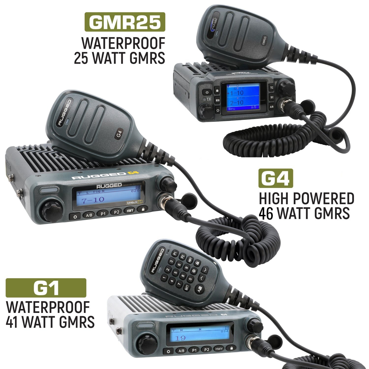 Rugged Air Ford Ranger Kit radio mobile GMRS GMR25 25W waterproof