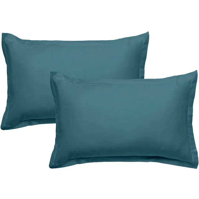 LEVASSEUR Lot 2 Taies d'Oreiller Coton Canard 50x70cm Oeko-Tex