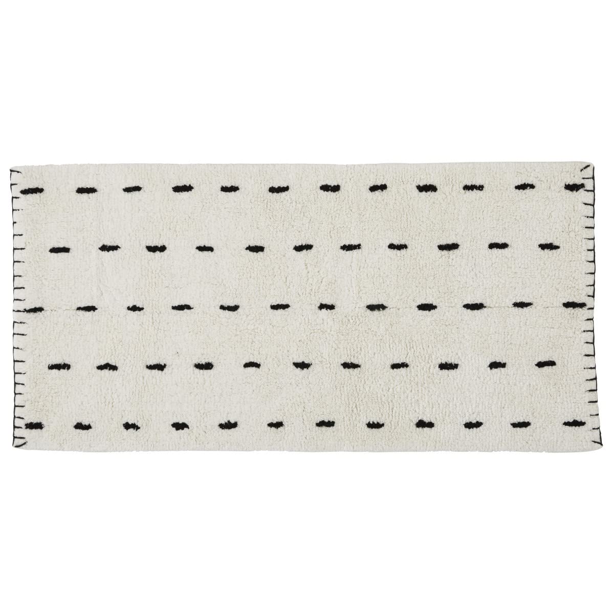 Levasseur Amara Tapis Déco Ivoire 60x120cm Coton Tufté