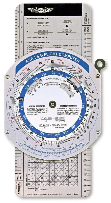La Boutique du Pilote Computer ASA E6B alu couleur