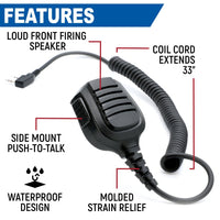 Rugged GMR2 PLUS radio portable GMRS FRS avec micro main