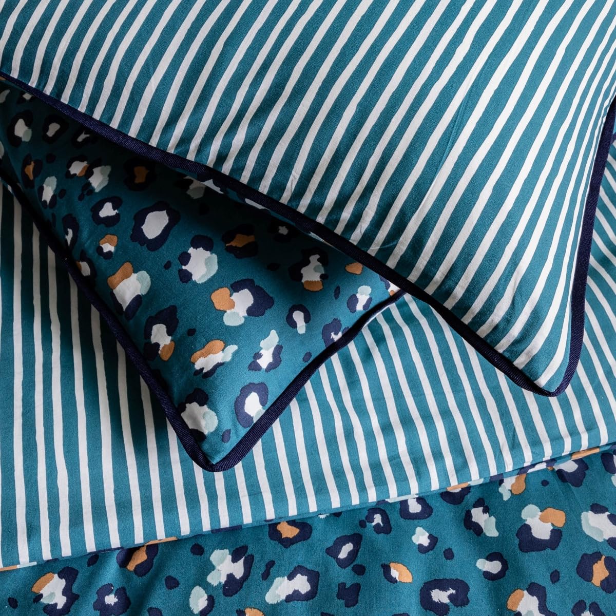 LEVASSEUR Milou parure de lit coton bleu 240x220cm