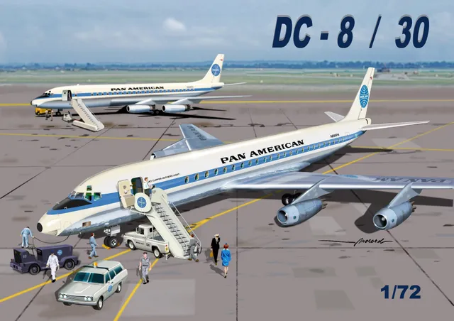 Douglas DC-8/30 Pan Am maquette plastique 1/72 à construire