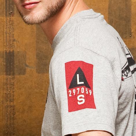 LA BOUTIQUE DU PILOTE B17 Tee Shirt Gris 100% Coton