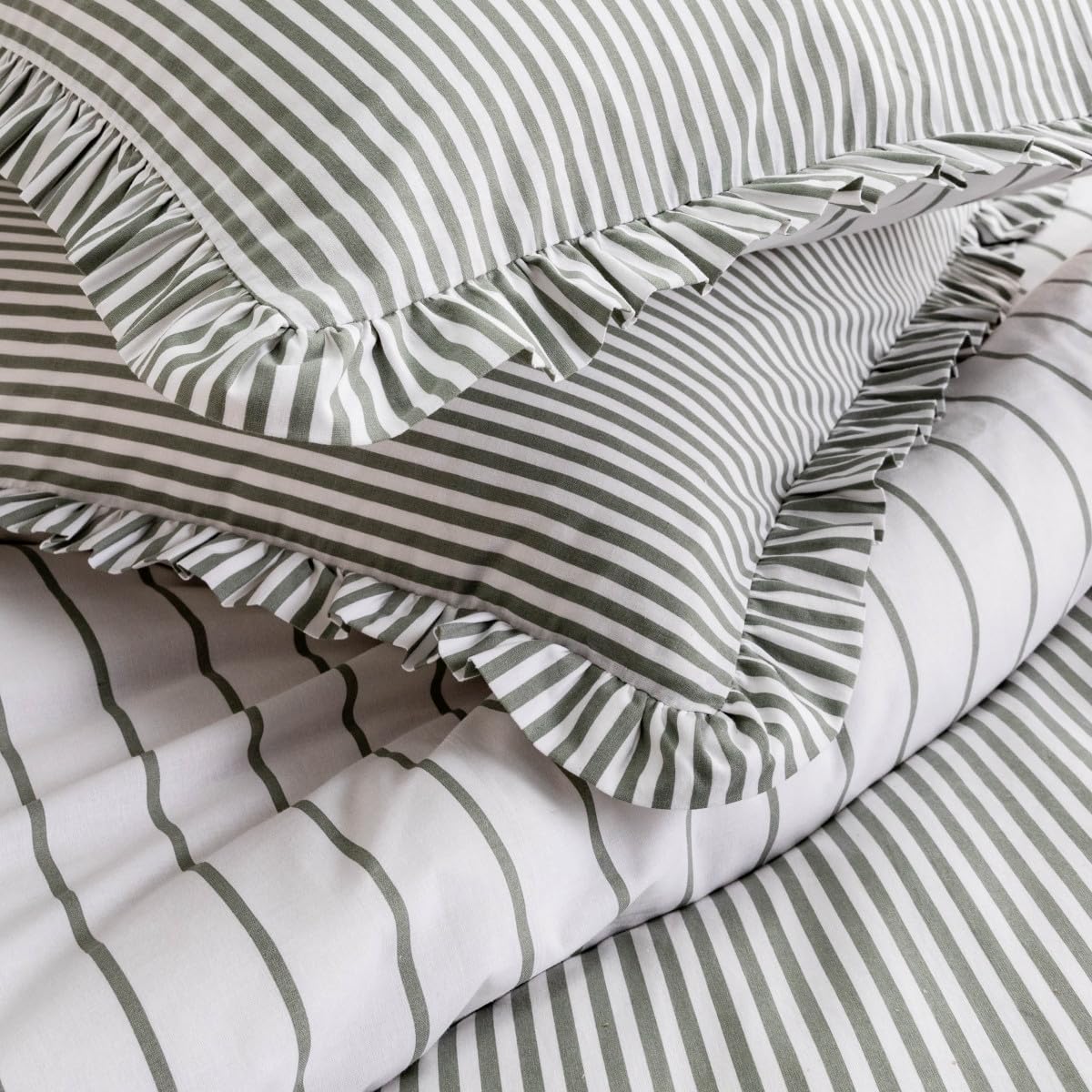 Levasseur Napoli parure de lit vert 260x240cm coton