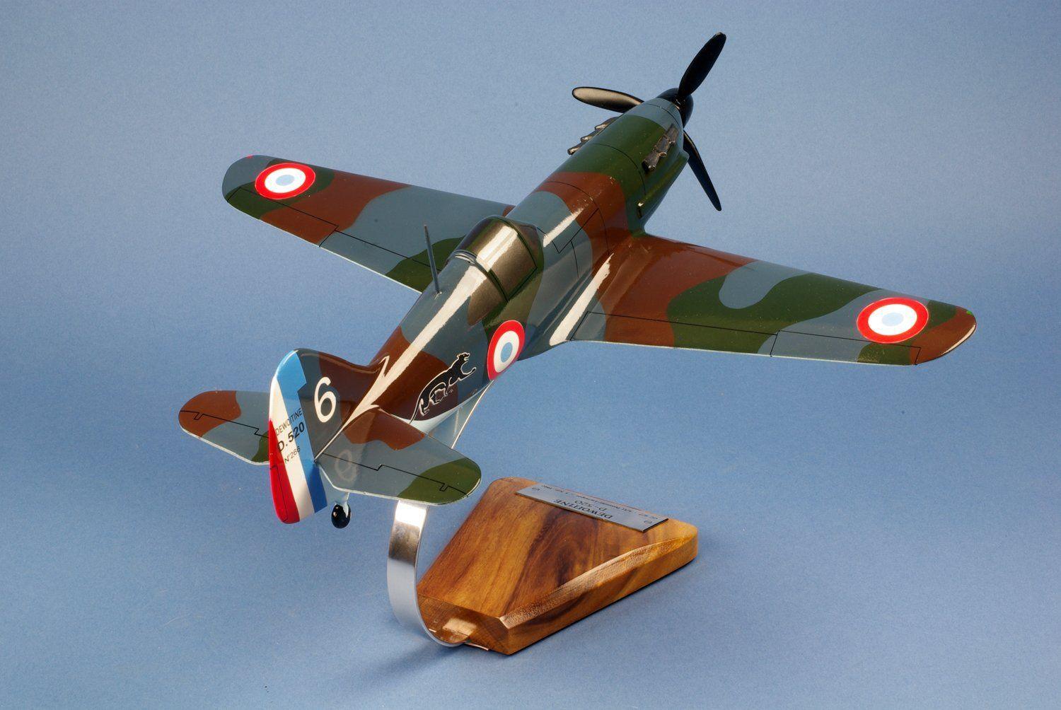Dewoitine D.520 GC II/7 maquette bois 1/28 44,5 cm