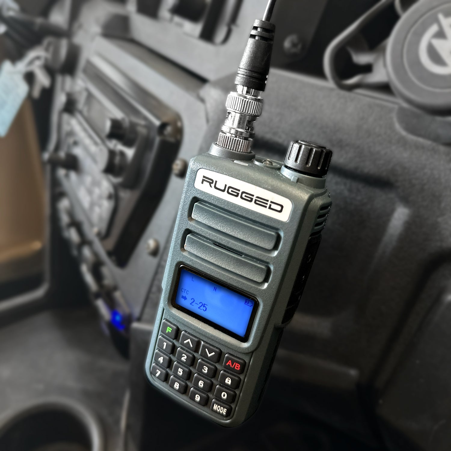 Rugged Air antenne magnétique GMRS GMR2 GMR5 BNC 17,5 pouces