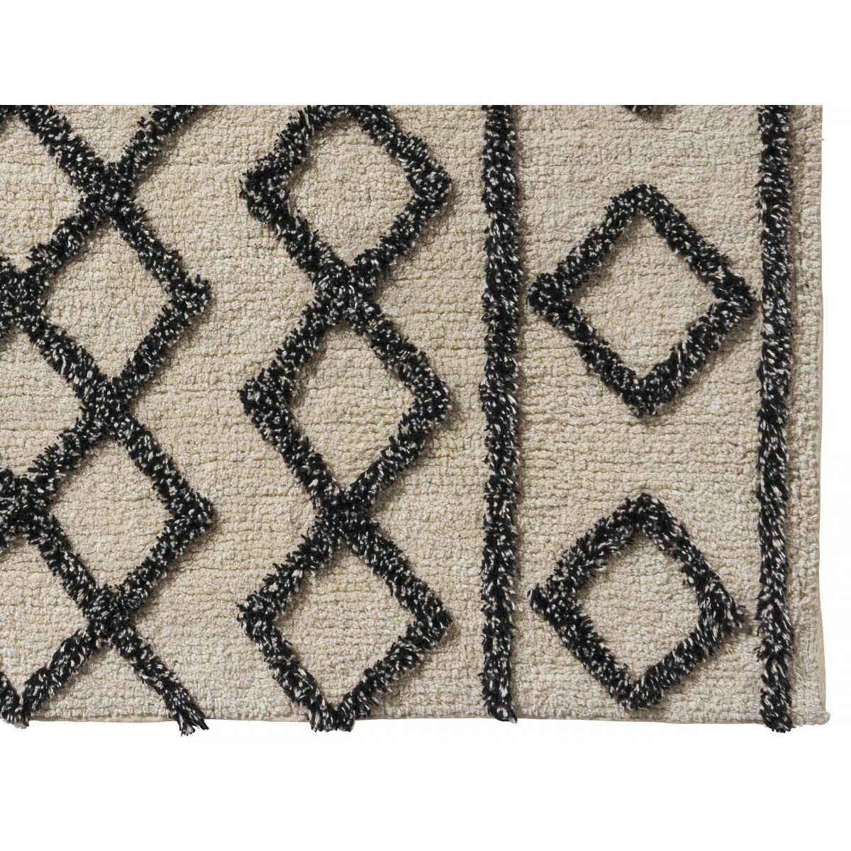 LEVASSEUR Izza tapis de bain géométrique noir 60x120cm
