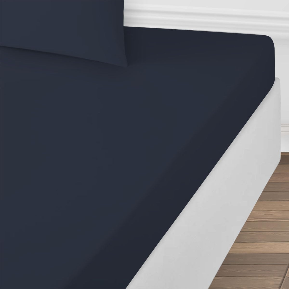 LEVASSEUR drap housse coton encre 140x200cm 100% coton 57 fils