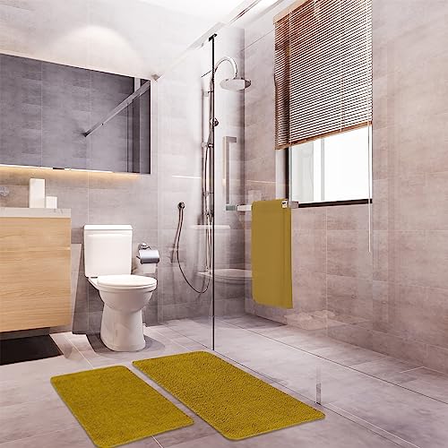 Levasseur Polynésie lot 2 tapis de bain miel 60x120 antiderspant