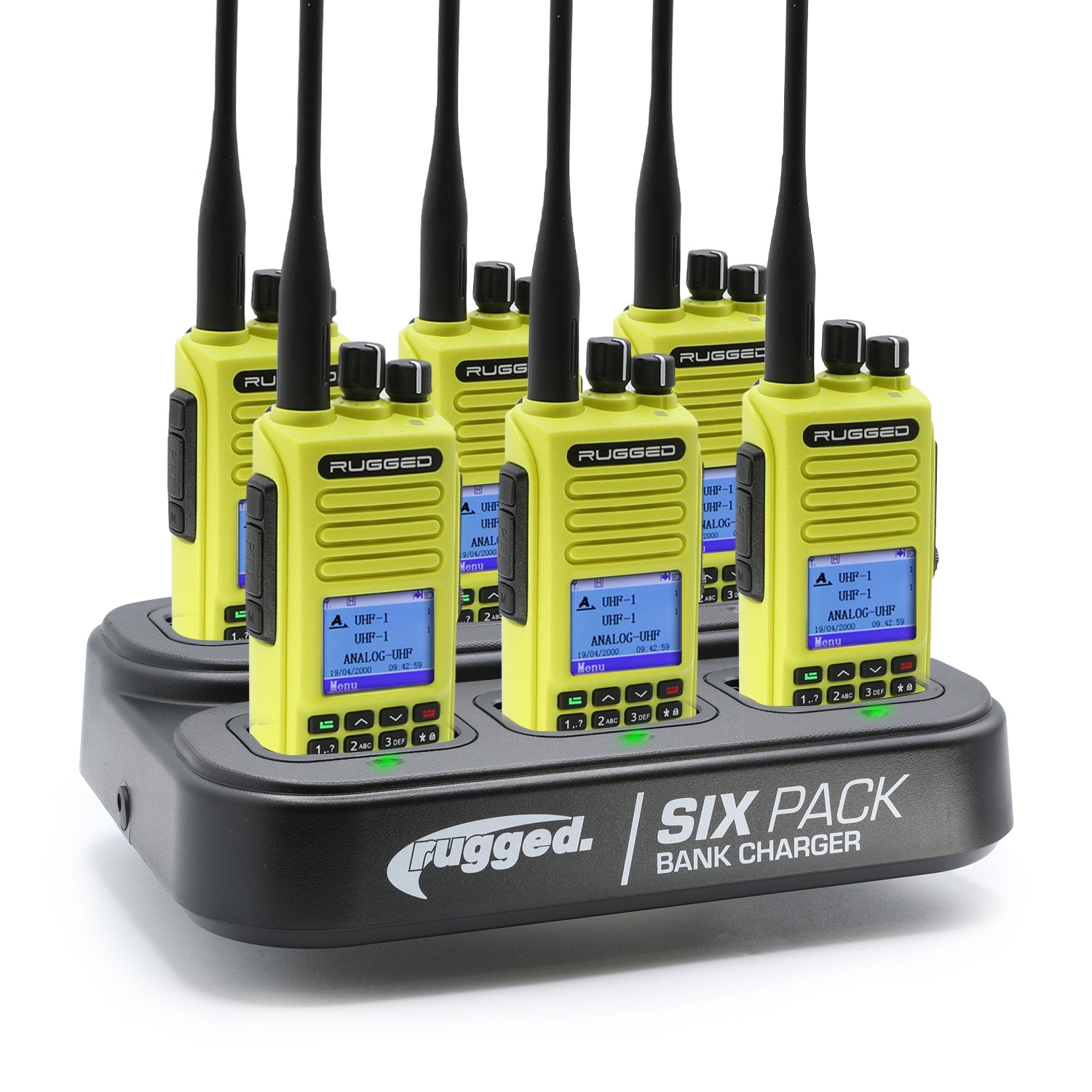 Rugged Air R1 bleu radio portable VHF UHF lot 6 chargeur