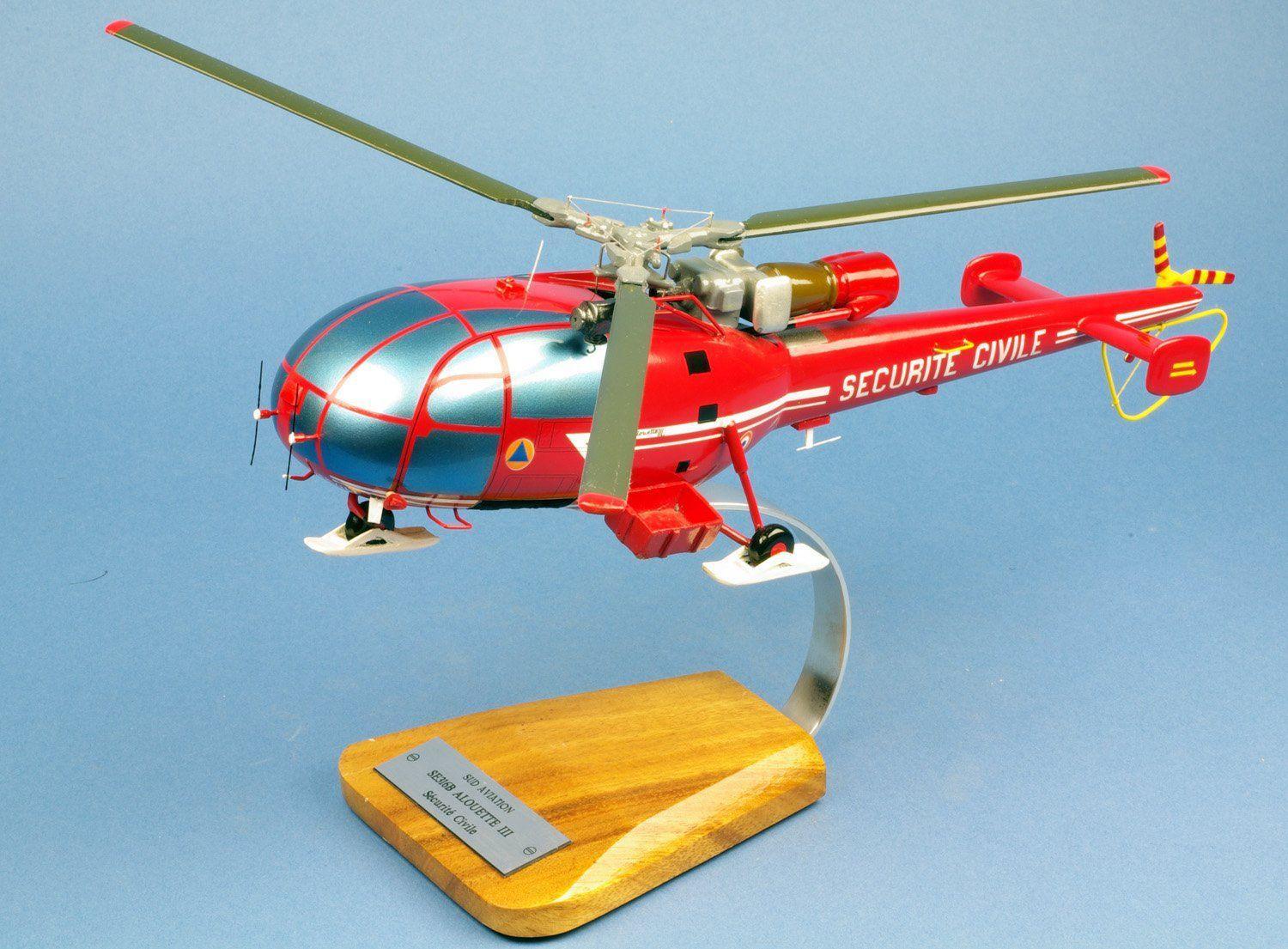 La Boutique du Pilote Alouette III AS316B maquette bois 1/25