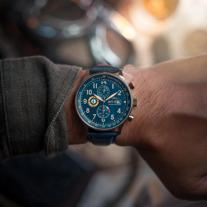 AVI-8 Hawker Hurricane Montre Regent Blue 43,5mm
