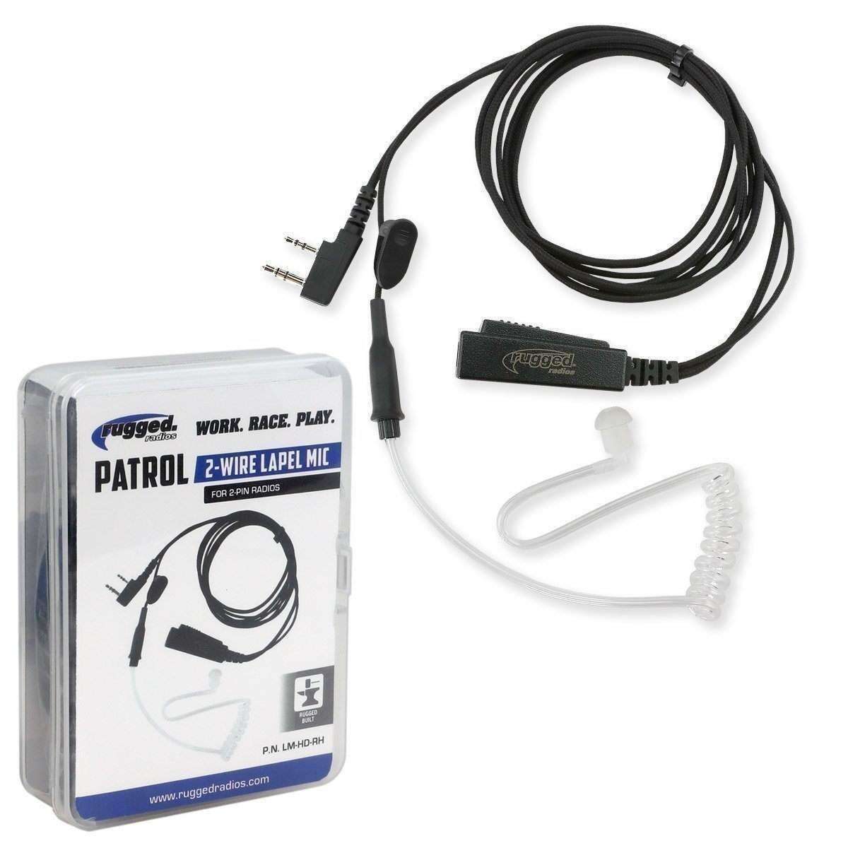 Rugged Air Patrol Micro Cravate 2 Fils Tube Acoustique