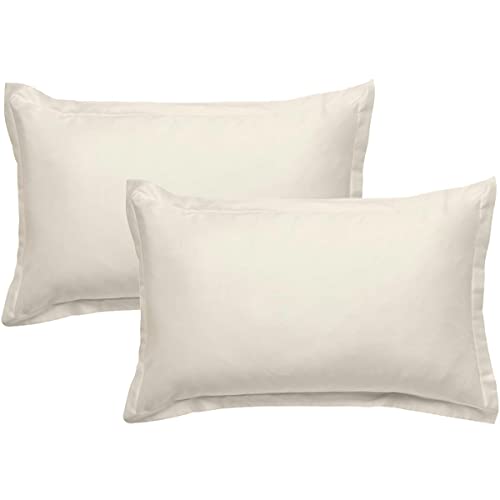 LEVASSEUR Linge de lit taie d’oreiller 50x70 ivoire lot 2 coton