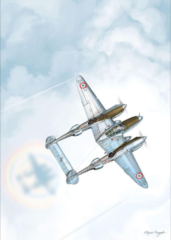 La Boutique du Pilote RH220 Lightning affiche 50x70 Hugault
