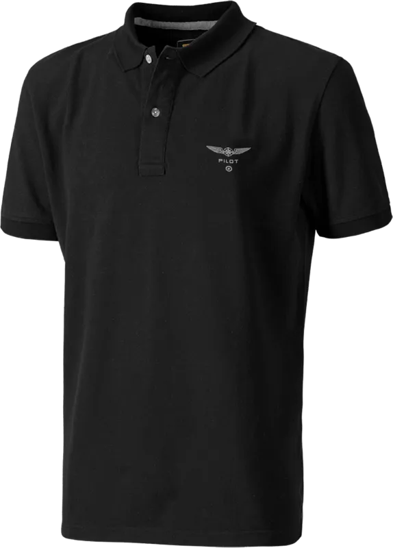 Design4Pilot Polo Noir polo pilote coton taille M