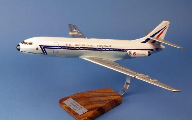 La Boutique du Pilote Caravelle SE-210 III F-RAFG Maquette Bois 1/72