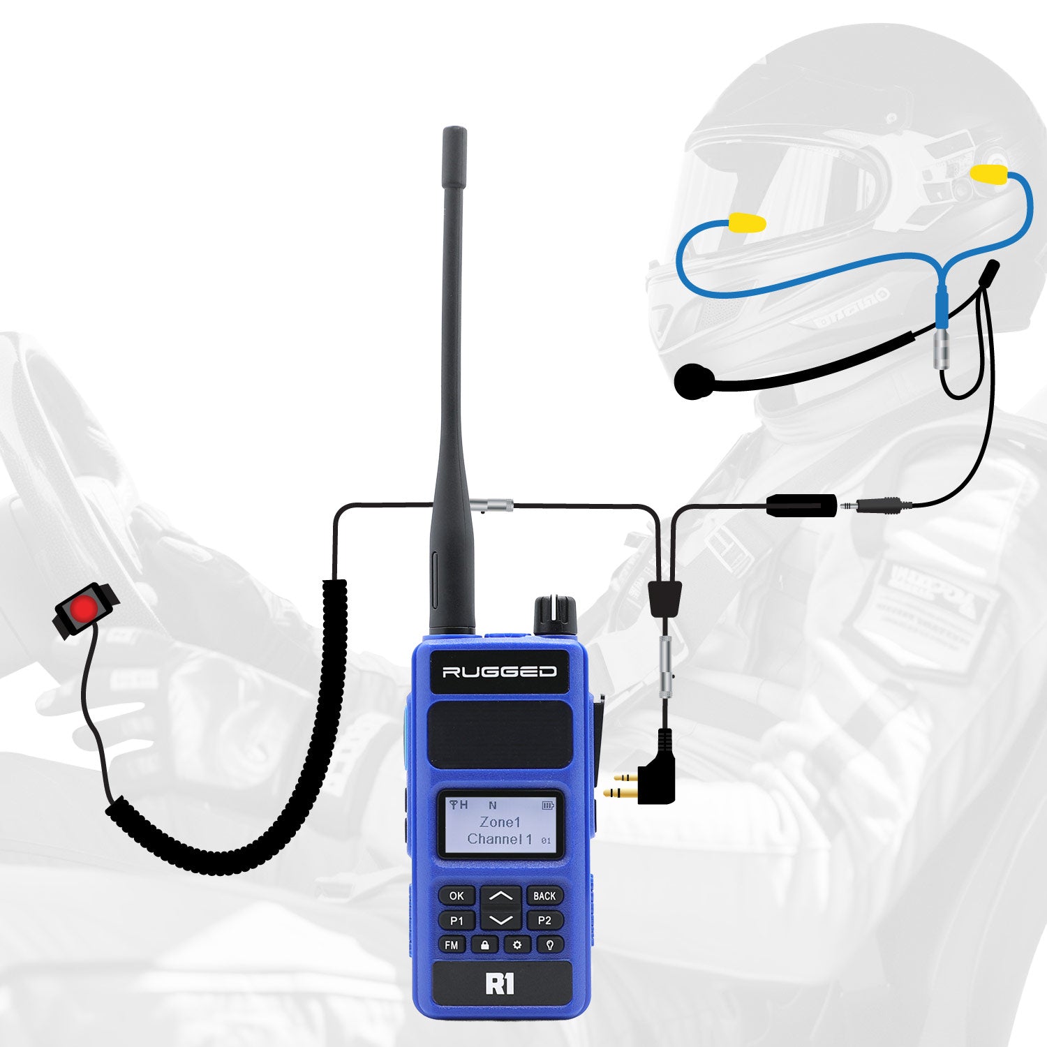 Rugged Air IMSA Kit Communication Pilote R1 Intercom câblé