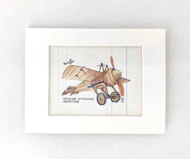 Magnet Deperdussin monocoque Lapin toile canevas passe-partout