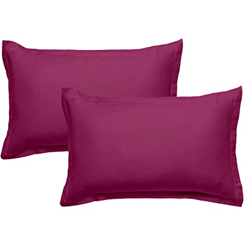 LEVASSEUR Linge de lit taie d’oreiller 50x70 magenta lot 2 coton