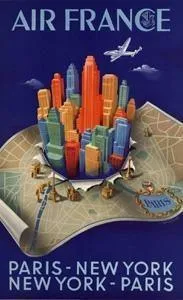 Air France 329 affiche musée 50x70 Paris New York